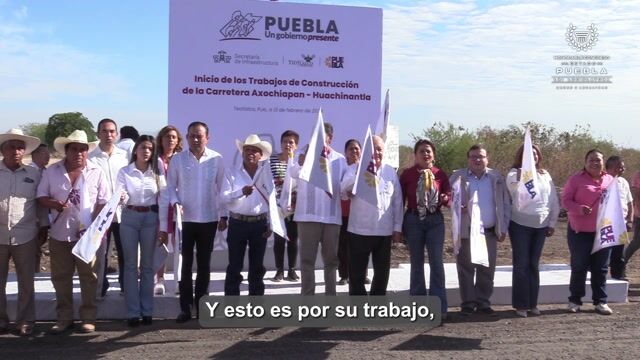 Inicio de los Trabajos de Construcción de la Carretera Axochiapan - Huachinantla y Entrega de Apoyos para Bienestar